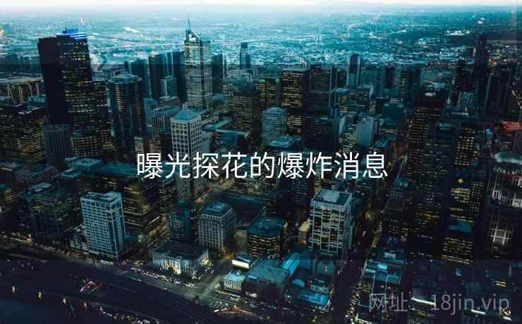 曝光探花的爆炸消息